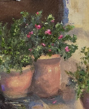 Load image into Gallery viewer, A Fresh Start - original oil painting, laundry, landscape, architecture, home, flowers, plants, tree