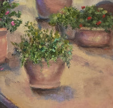 Load image into Gallery viewer, A Fresh Start - original oil painting, laundry, landscape, architecture, home, flowers, plants, tree