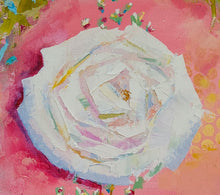 Load image into Gallery viewer, Bloom Your Own Way - original oil painting flower pot floral flowers rose garden whimsical canvas art one of a kind gift home wall decor unique handmade gift