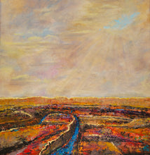 Load image into Gallery viewer, Canyonlands - original oil painting landscape southwest gold leaf sunbeams clouds western river mountains southwestern canyon canyonlands desert canvas
