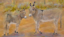 Load image into Gallery viewer, Desert Donkeys - Southwestern landscape original oil painting, animals, western, southwest, donkey