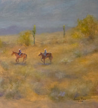 Load image into Gallery viewer, Out Wickenburg Way - Original oil painting, Arizona, cowboy, horse, desert landscape