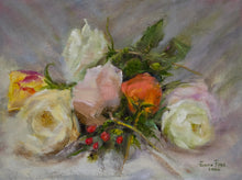 Load image into Gallery viewer, Tumbled Roses - original oil painting, roses, flowers, still life