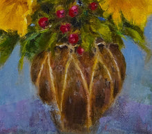 Load image into Gallery viewer, Southwest Sunflowers - Original oil painting sunflowers southwestern flowers still life vase wall art
