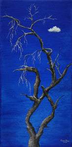 Spaghetti Tree - original oil painting tree landscape dead tree cloud western southwestern canvas one of a kind art artwork nature paintings sky home decor