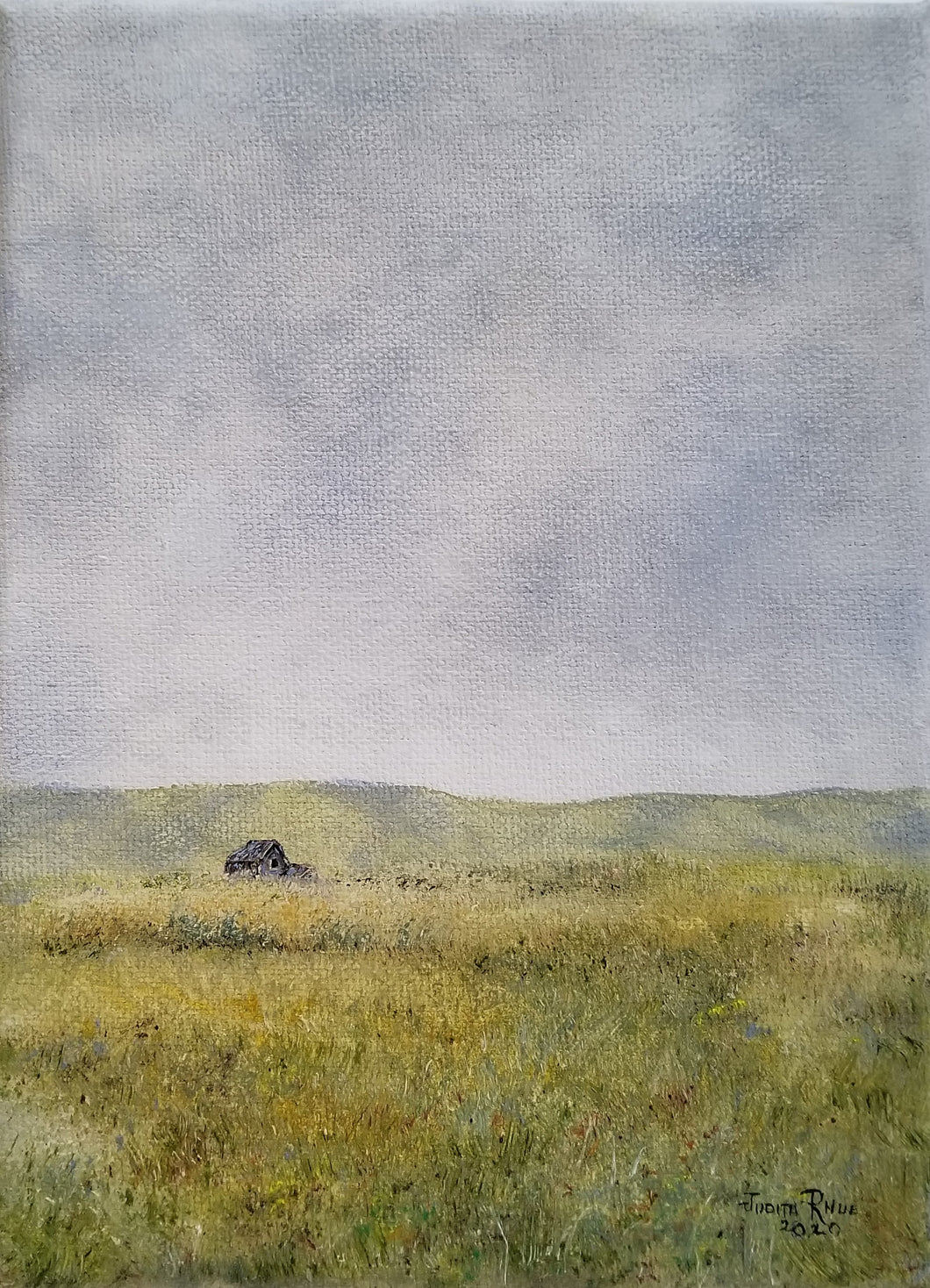Come What May - original oil painting, landscape, farm, barn, oil painting, country, painting, clouds, rustic, on canvas, small, wall art, decor, gift, art