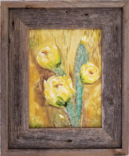 Load image into Gallery viewer, Only the Beginning - cactus flower yellow desert southwest southwestern framed original oil painting garden nature inspired art
