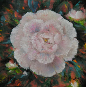 Southern Allure - original oil painting cameillia flower southern floral garden canvas still life home living decoration decor bloom blossom nature beauty art